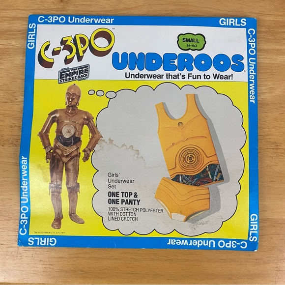 Vintage 1978 Star Wars C-3PO Underoos - Picture 1 of 4